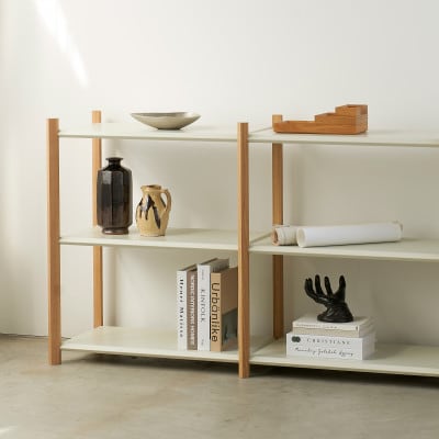 【Fulcrum】Baguette shelf シェルフ/3段×2列(ホワイト)