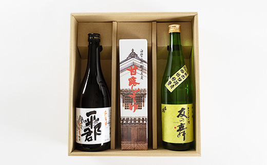 甘露醤油と地酒(平郡・友の舞)セット