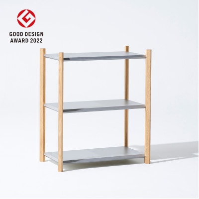 【Fulcrum】Baguette shelf シェルフ / 3段×1列(シルバー)