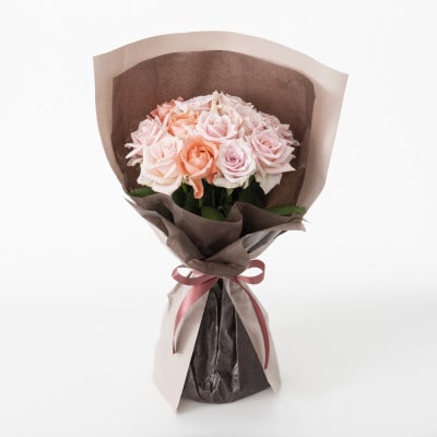 ホシファーム　届いた姿でそのまま飾れるスタンディング薔薇ブーケ　スイート12本【配送不可地域：離島】