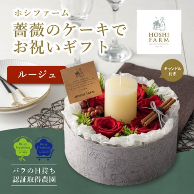ホシファーム　『薔薇のケーキでお祝いギフト』ルージュ【配送不可地域：離島】