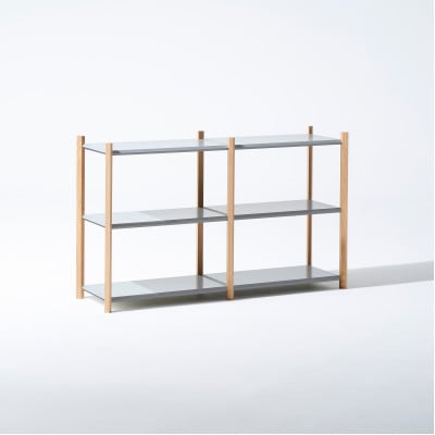 【Fulcrum】Baguette shelf シェルフ/3段×2列(シルバー)