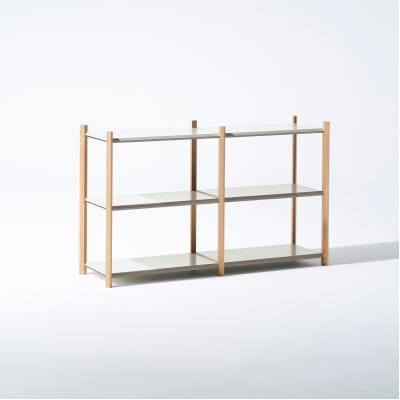 【Fulcrum】Baguette shelf シェルフ/3段×2列(ホワイト)