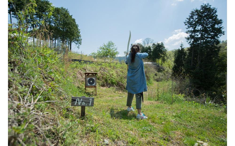 ★アメリカンBBQ付き★森のフィールドアーチェリー体験２名様分