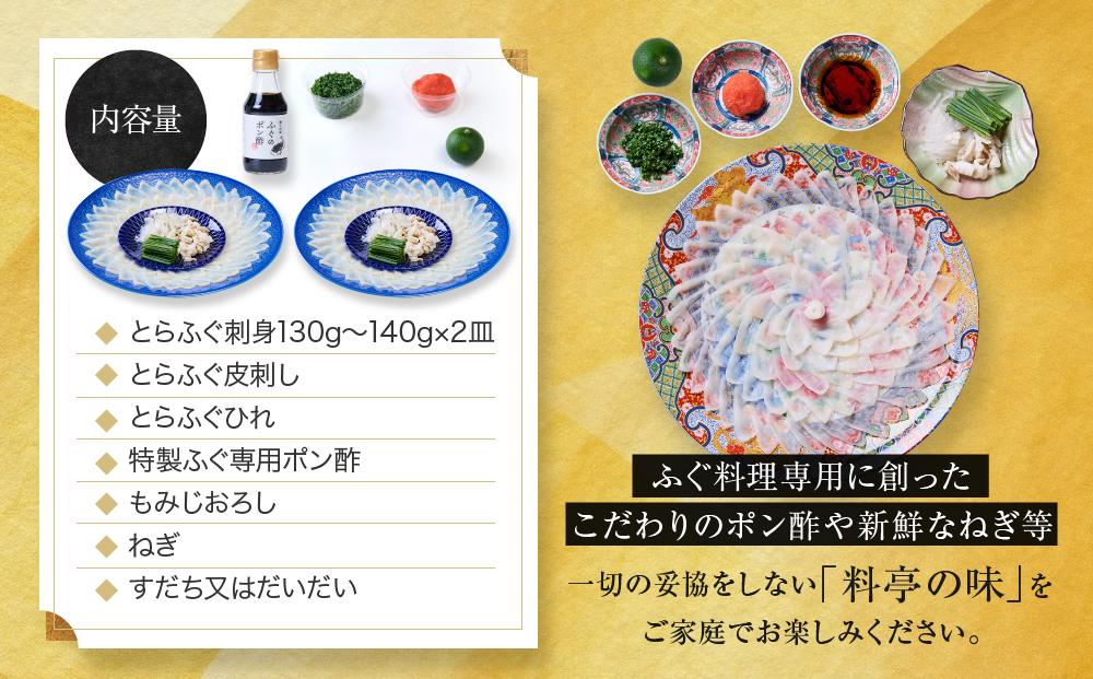 国内産高級とらふぐの刺身2皿セット(4～5人前)【配達不可地域有】