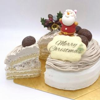 【先行予約】栗のモンブラン クリスマスケーキ 【卵・乳・小麦粉不使用】 5号（15cm）