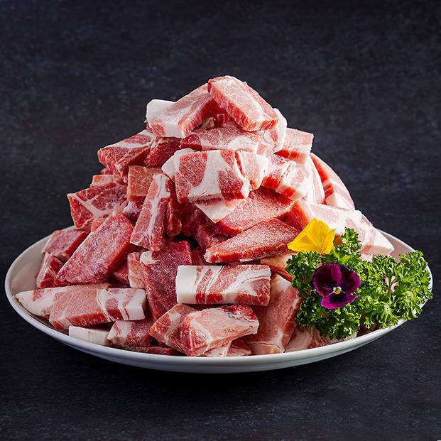 山口県産豚肩ロース角切り250ｇ×20パック小分けセット│携帯の電波も届かない環境で育った旨みたっぷりのハイポー豚