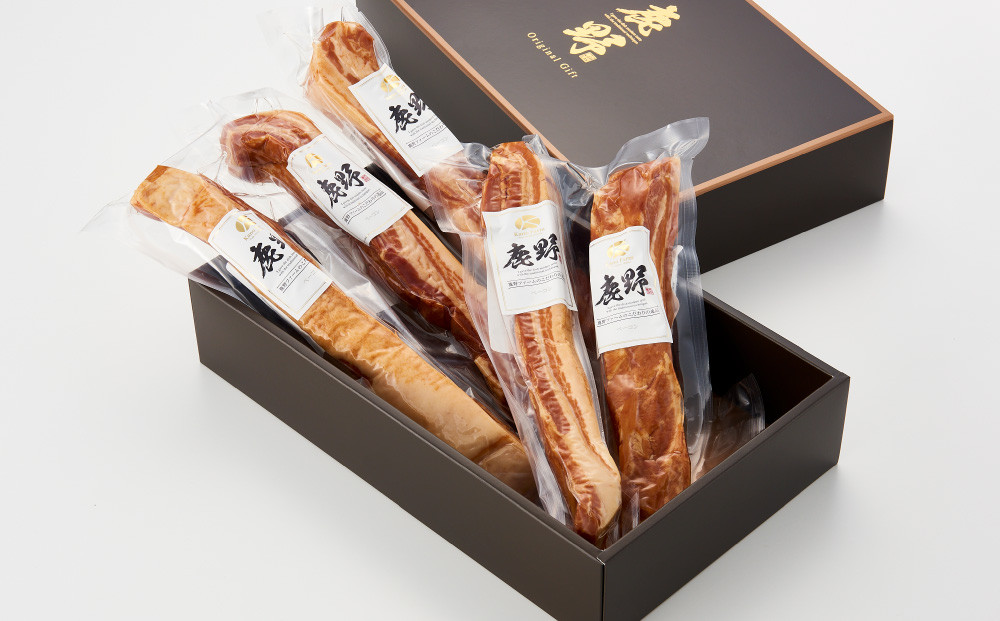【鹿野ファーム】芳醇な味と香りのロングベーコンセット
