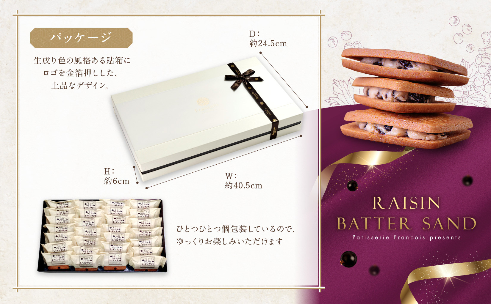 レーズンバターサンド 28個入 スイーツ レーズン サンド