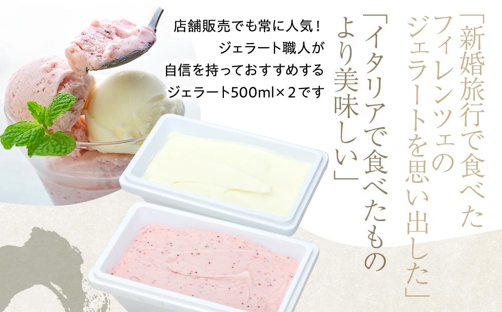 【数量限定】ジェラート 500ml×2種 食べ比べ 朝搾りミルク TAROいちごミルク【大容量 アイス 業務用 セット 合計 1リットル スイーツ 人気 デザート 冷凍 氷菓子 家族 ファミリーサイズ 苺】