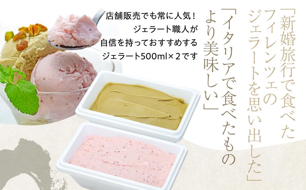 【数量限定】ジェラート 500ml×2種 食べ比べ  シチリア産 ピスタチオ TAROいちごミルク【大容量 アイス 業務用 セット 合計 1リットル スイーツ 人気 デザート 冷凍 氷菓子 家族 ファミリーサイズ 苺】