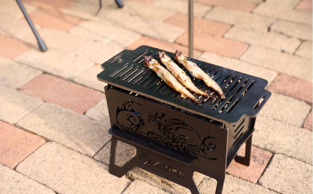 焚火台《火樹銀花》 200サイズ（塗装無し） 調理用鉄板付