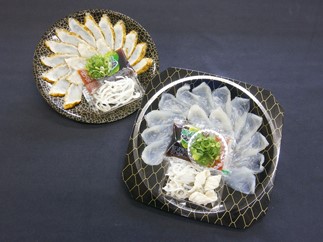 【着日指定可】国産とらふく刺身＆天然まふくたたき刺し（1皿×2種）