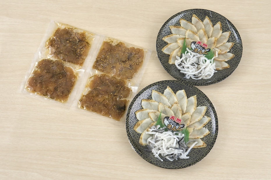 天然まふくのタタキ刺し＆ぶっかけめし