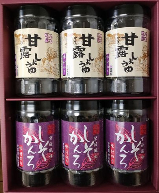 甘露しょうゆ海苔詰め合わせセット（32枚×6本）