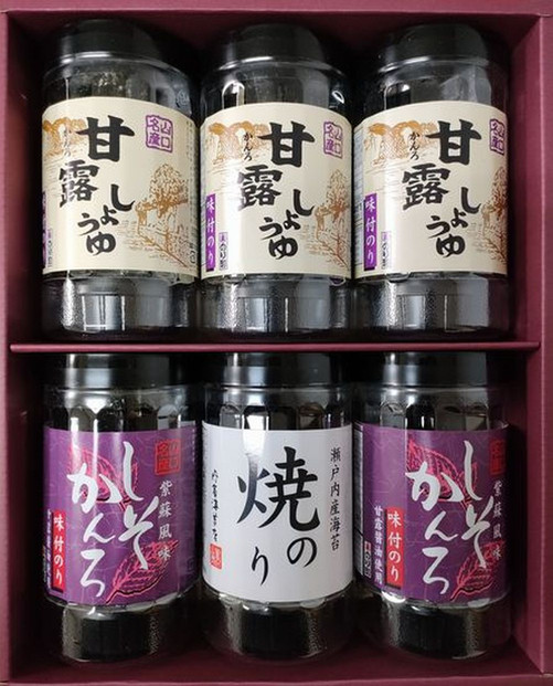 甘露しょうゆ海苔詰め合わせA（32枚×6本）