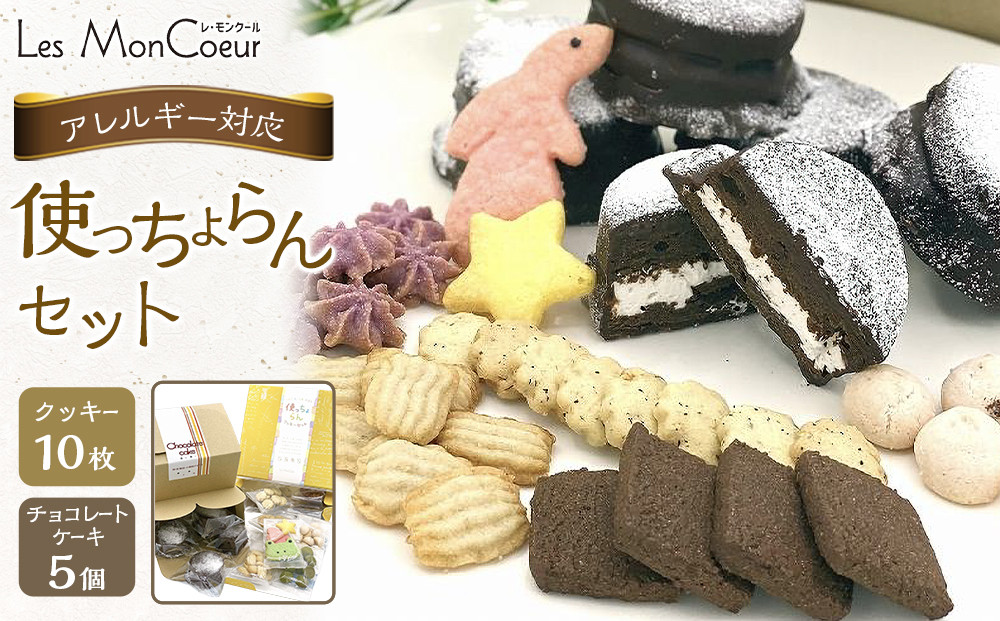 使っちょらんセット（クッキー10枚 チョコレートケーキ5個）アレルギー対応
