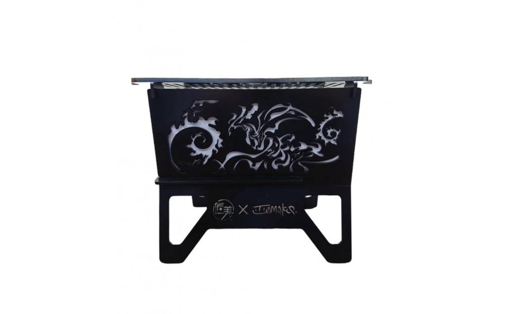 焚火台《火樹銀花》 200サイズ（塗装無し） 調理用鉄板付