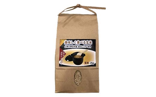 美味しく食べる玄米 計4kg 2kg×2袋 玄米 金のいぶき 小分け 定期便 ご当地 グルメ 食品 F6L-1345 玄米 計4kg