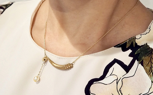 本物のタコを型取りしたネックレス clavicle ゴールド gold アクセサリー パール ファッション F6L-1110