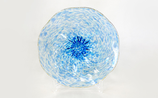 【ギフト用】「宙ーSora-」皿＜ガラス作家 西川　慎＞ F6L-111 【ギフト用】「宙ーSora-」