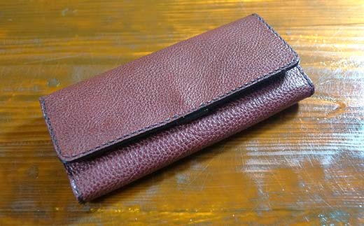 本革製長財布 (小銭・カード・お札ほか)＜ブラック＞ 国産牛ヌメ革 ハンドメイド 財布 長財布 ウォレット 本革 レザー 革製品 贈り物 ギフト ブラック F6L-293 ブラック