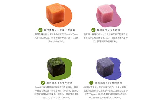 【おまかせセット】なまけものcube 100g 4～7袋 冷凍 野菜 ペースト 加工 食品 料理 農家直送 F6L-1109