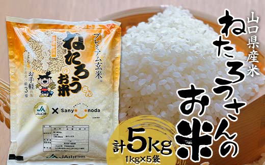 ねたろうさんのお米（金のいぶき玄米） 5kg 玄米 金のいぶき ご当地 グルメ 食品 F6L-1064