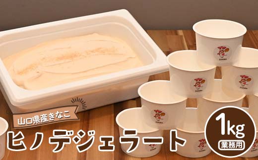【業務用】大人気！ヒノデジェラート 山口県産きなこ 1kg スイーツ ご褒美 デザート ファミリー 大容量 アイスクリーム ご当地 グルメ 食品 F6L-1228