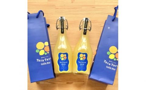 ＜瀬戸内のレモンチェッロ＞生レモンチェッロの２本セット（500ml×2本　オリジナルバック付き）