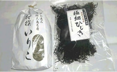 ＜周防大島産＞ダシ用特選いりこと寒ひじきのセット