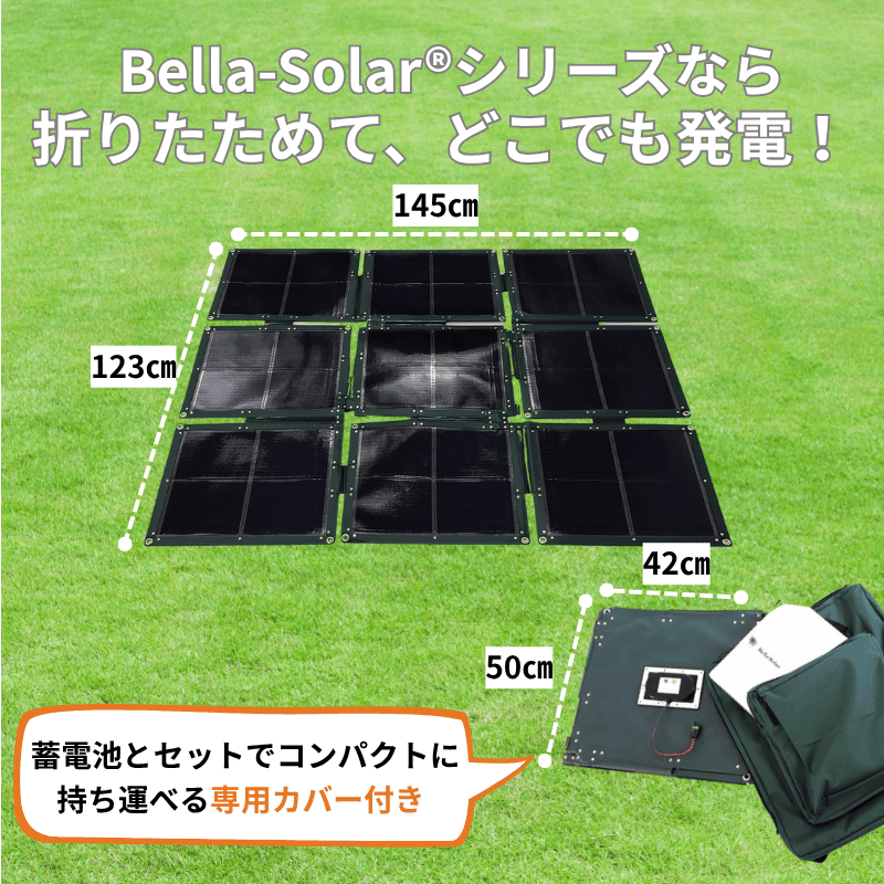 折り畳み式ソーラーパネルと蓄電池【nanoGrid】