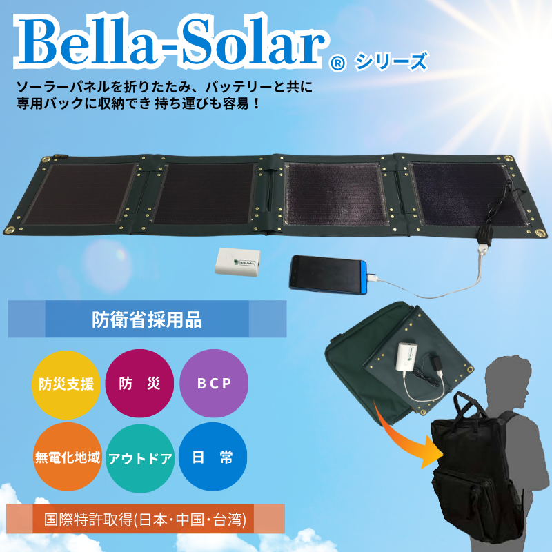 折り畳み式ソーラーパネルと蓄電池【pocketGrid】