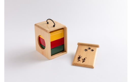 【限定1個】遊山箱三段重（寄木入り・阿波おどり彫り入り）