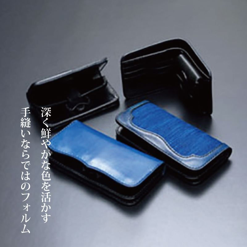 藍染 藍染め 製品 財布 革 メンズ レディース おしゃれ ファッション 長財布 ウォレット 日用品 母の日 父の日 プレゼント ギフト 贈り物 アウトドア 国産 さいふ 軽量 伝統 技術 民芸 工芸 雑貨 阿波レザー CA-Sll 徳島
