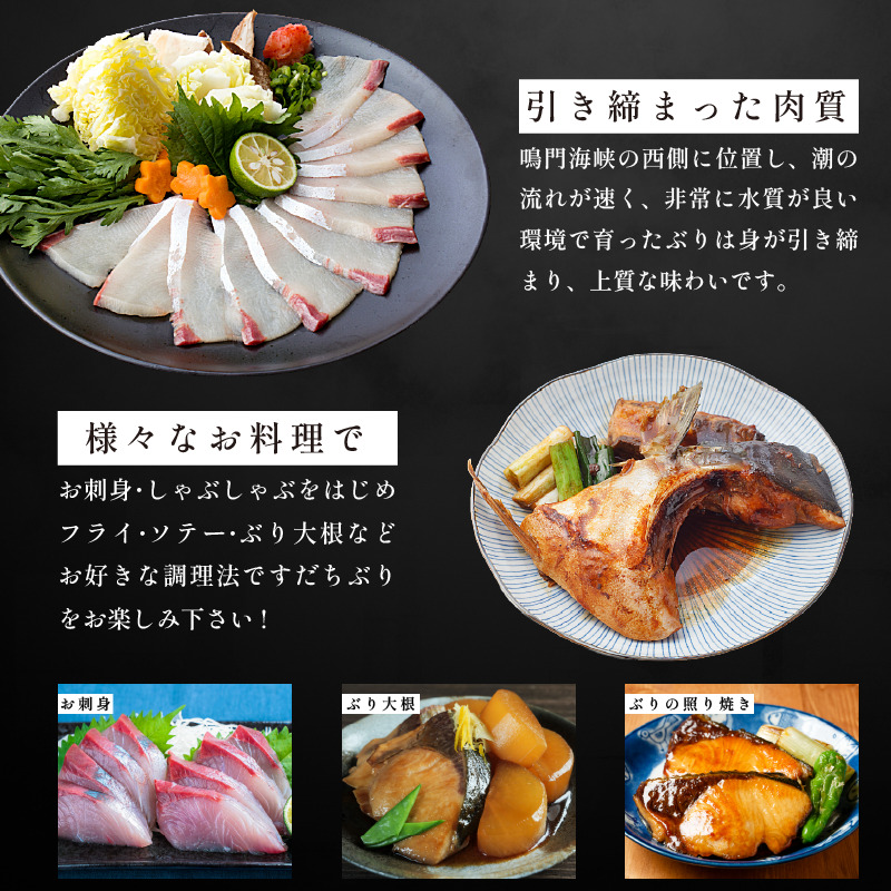 ぶり フィレ すだちぶり 半身 2枚 2.6kg 冷蔵 徳島 養殖 ブランド鰤 鰤 ブリ お正月 buri 豪華 海鮮 魚 ふるさと納税