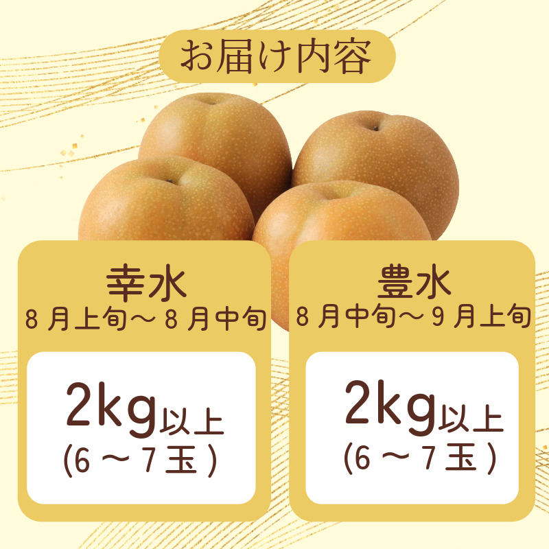 【8月上旬から9月上旬まで発送】 梨 2kg以上 豊水 幸水 容量 選べる フルーツ 果物 なし 食べ比べ 旬 国産 厳選 徳島県