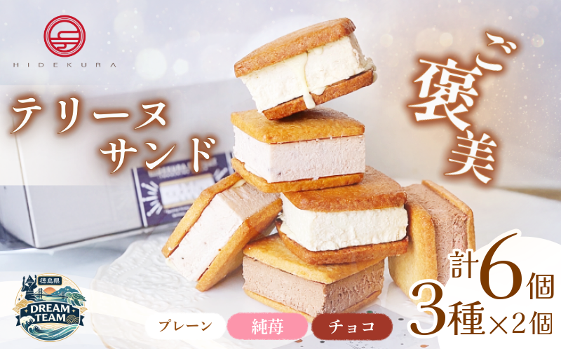 テリーヌサンド フロマージュ 6個 各種2個 プレーン いちご チョコレート 純苺 和三盆 個包装 日出蔵 おやつ セット 詰合せ 詰め合わせ 3種類 洋菓子 焼菓子 お菓子 冷凍 徳島県 ドリームチーム