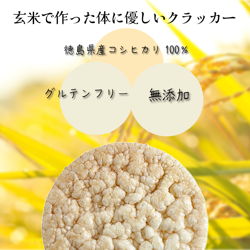 玄米 クラッカー プレーン味 5袋（30枚入り）容量選べる グルテンフリー 玄米 無添加 国産 米 煎餅 おやつ 健康 朝食 ダイエット アレンジ お粥 備蓄食 非常食 防災 小松島市 徳島県