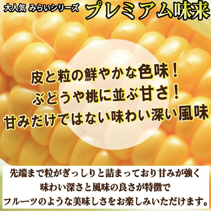 【先行予約】 とうもろこし 甘い スイートコーン みらい 2kg 以上 来年度先行予約 【2026年5月頃~6月頃出荷】朝採れ 高糖度 夏野菜 新鮮 農家 直送