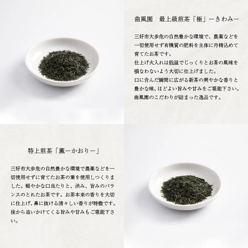 茶 緑茶 煎茶 農薬不使用 400g ( 100g × 4種 ) セット お茶 茶葉 日本茶 茶匠の技 鮮やか 色合い 旨み 渋み 国産 徳島県産 大歩危茶 山城茶 お取り寄せ お中元 お歳暮 ギフト 贈り物 手土産 送料無料 徳島県 三好市 みよし