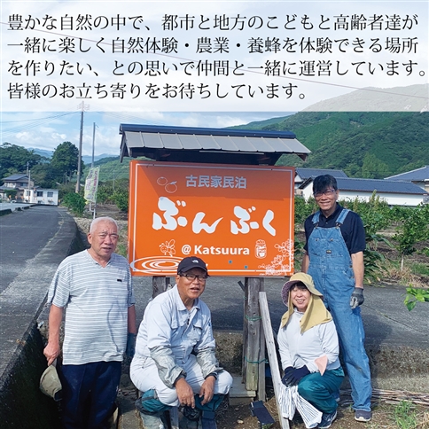 古民家民泊ぶんぶく 4名様宿泊券 田舎暮らし＋みかん収穫体験付きプラン