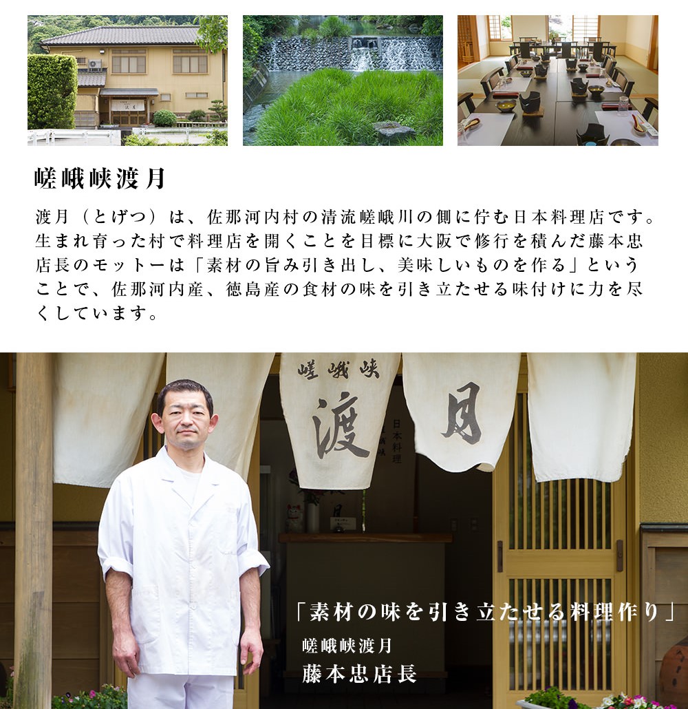 もう一つの嵯峨峡で味わう"渡月"の京料理：四季のミニ懐石コース 《30日以内に出荷予定(土日祝除く)》  ---sanagouchi_yst_3_1mi---