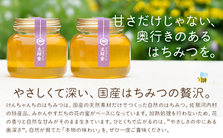 けんちゃんちのはちみつ 730g 2個セット《30日以内に出荷予定（土日祝除く）》ふるさと納税 はちみつ ハチミツ 蜂蜜 国産蜂蜜 天然蜜蜂 徳島県 佐那河内村 送料無料---tsm_mkf7_30d_25_23500_1460g---