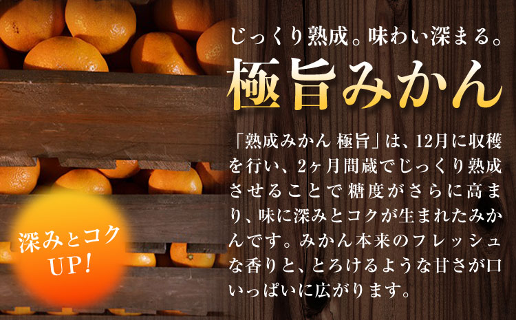 ＜先行予約＞ 熟成みかん『極旨』2箱 廣畠農園《2月初旬-2月末頃出荷予定》徳島県 佐那河内村 みかん ミカン 蜜柑 柑橘 箱入り 化粧箱 フルーツ 果物 くだもの 贈答 【配送不可地域あり】※離島---sanagouchi_hhn_4_2hk---
