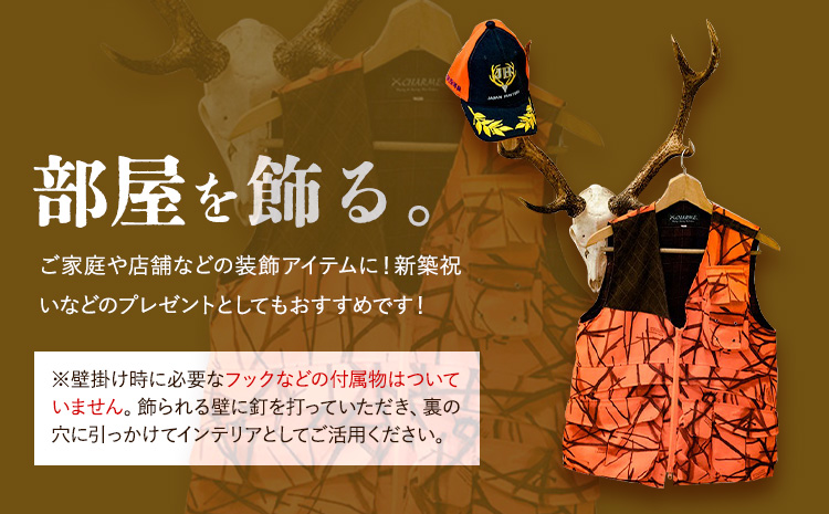 ニホンジカ頭骨付き角　壁掛け(小)　【配送不可地域あり】※離島不可 《30日以内に出荷予定(土日祝除く)》  ---sanagouchi_uen_2_1k---