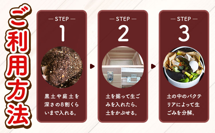 建具屋さんが作った生ごみ処理機『お庭deキエーロ』 【配送不可地域あり】※離島・沖縄は配送不可 青木製作所 《90日以内に出荷予定(土日祝除く)》| コンポスト 生ゴミ分解 リサイクル 堆肥 肥料 ガーデニング エコ 木製 家庭用 箱型 屋外 徳島県 佐那河内村---sanagouchi_aos_3_1k---