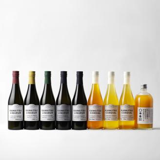 【定期便(年4回)】「山神果樹薬草園」柑橘リキュール2本とジュースまたはコーディアルのセット《3月・6月・9月・12月出荷》---sanagouchi_myk_32_tei---