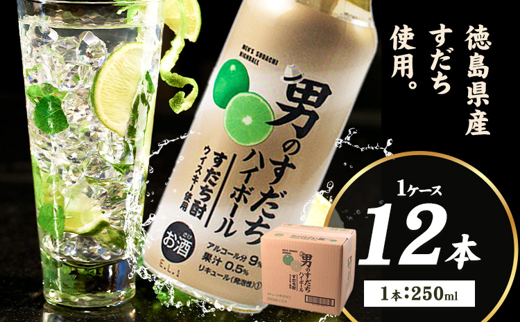 男のすだちハイボール　1ケース(250ml×12本入り) 《30日以内に出荷予定(土日祝除く)》 ---sanagouchi_izs_11_12hn---