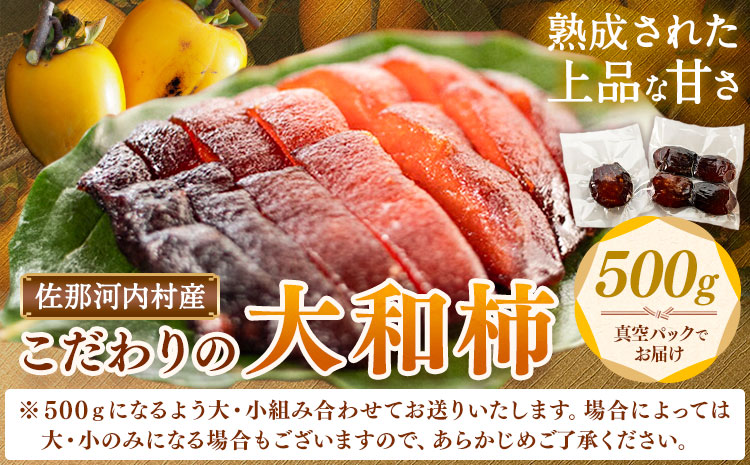 佐那河内村産 こだわりの大和柿 500g(真空パック) 山本清 《30日以内に出荷予定(土日祝除く)》│ 干し柿 干柿 柿 かき カキ フルーツ 果物 くだもの 農家直送 家庭用 秋の味覚 旬 徳島県 佐那河内村---sanagouchi_ymk_2_500g---